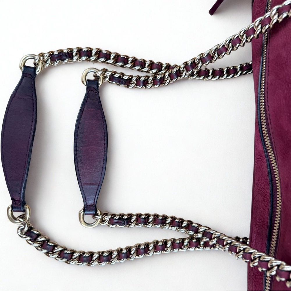 GUCCI Limited Edition Soho Chain Shoulder Bag - Burgundy Nubuck Suede -with COA - Picture 12 of 16
